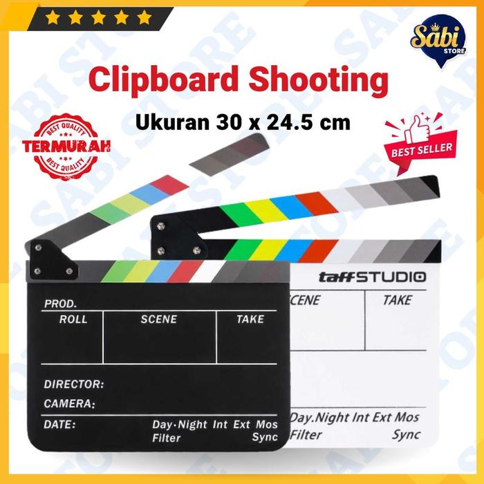 Gambar CLAPPER BOARD PAPAN TAKE FILM SUTRADARA PROFESIONAL Berkualitas - Hitam dari Cv Light_PRO undefined Tokopedia