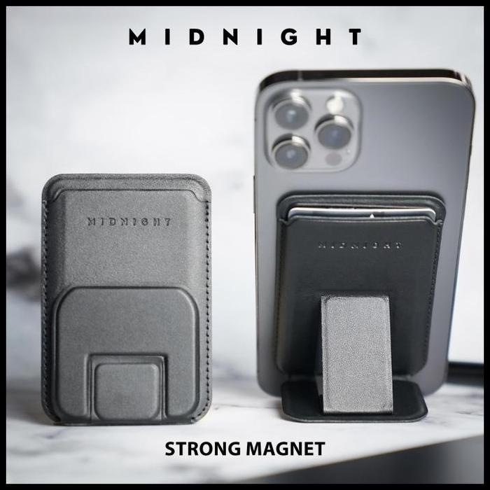 Jual Terbaru Midnight Obsidian Magnetic Card Holder Magsafe Wallet
