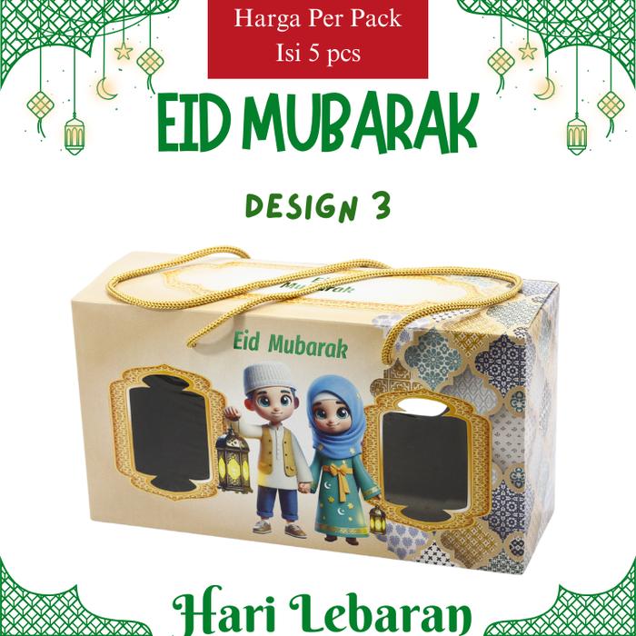 Gambar Paperbag Edisi Lebaran, Kotak Packaging Toples Jar Kue Kering, Gable Box Hampers Lebaran - Design 3 dari kotakkuemurah undefined Tokopedia