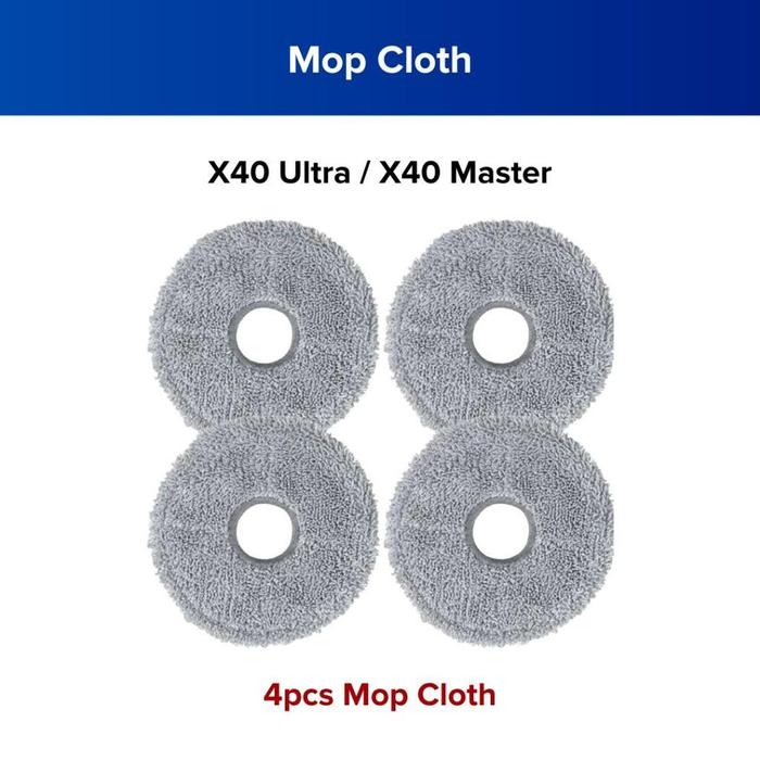Gambar [ Accessories ] Robot Vacuum X40 Ultra/Master Spare Parts - MopCloth(4pcs) dari Airbot Indonesia undefined 5 Tokopedia