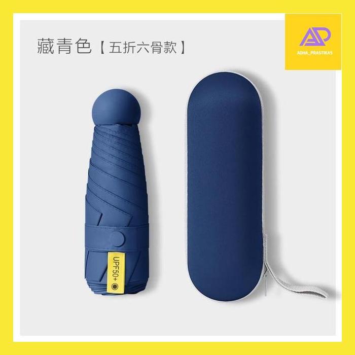Gambar Prast^ Mifaso Payung Lipat Uv Otomatis Free Casing Capsule - Anti Hujan Dan Sinar Uv Matahari / Payung Lipat Mini Case Kapsul - NAVY dari Adha-Prastika9 undefined Tokopedia