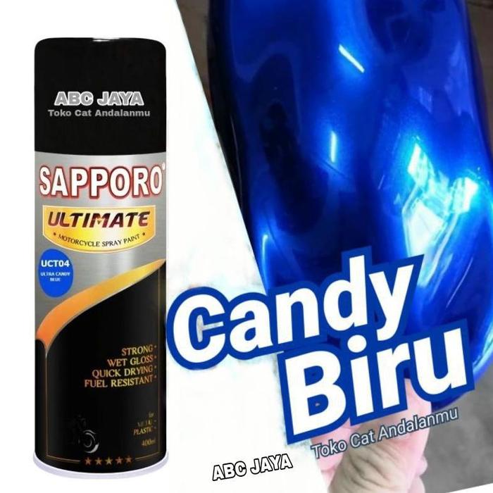 Gambar Terlariss !!! Cat Pilok Sapporo Ultimate UCT04 Candy Tone Blue 400ml Candytone Biru Transparan Cendi Kendi Candi Saporo Pylox dari NAMBAH PAYU undefined Tokopedia
