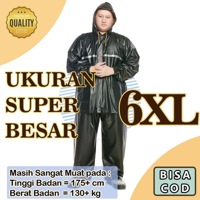 Gambar Jas Hujan Tiger Head Sumo 275 Setelan Jaket Celana Size Jumbo Big Size 6XL Mantel Mantol Raincoat - Hitam, 6XL dari Baju Perempuan Shop undefined Tokopedia