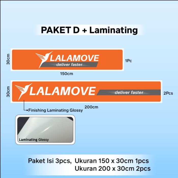Gambar Cetak Stiker Lalamove Mobil / Stiker Lalamove Deliver Faster / Stiker Mobil Kurir Lalamove - D + Laminating, Design 1 dari Revo Print Shop undefined Tokopedia