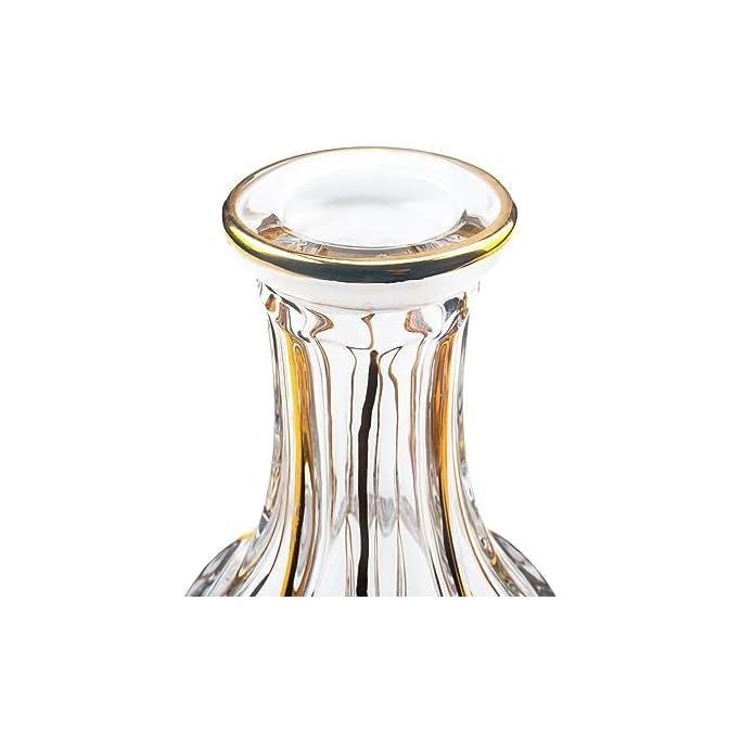 Gambar Auckyeer 800Ml Set Botol Wiski Pria dengan 6 Gelas Botol Kristal dengan Tutup Bourbon Tequila Scotch Vodka Hadiah Ayah Dispenser Minuman Keras Alkohol Hari Ayah E Golden Stroke dari dynamicsstoree undefined Tokopedia