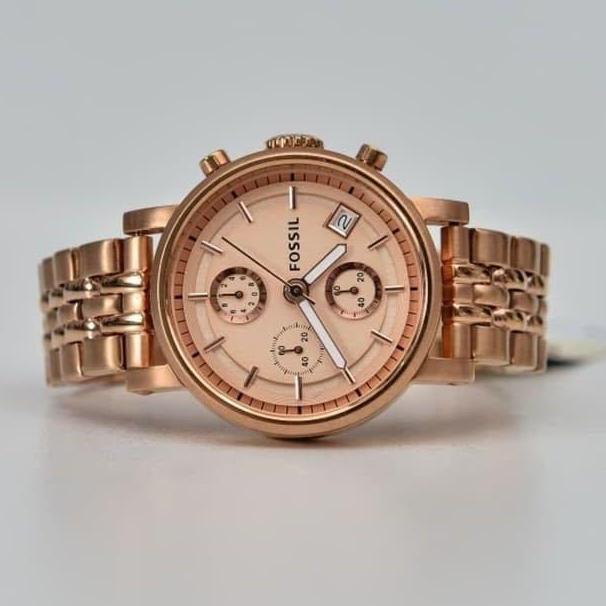Es3380 Fossil ES3380 Original Boyfriend Chronograph Rose Gold Tone