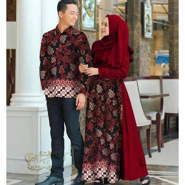 Gambar Koko Bl Alazka Couple Batik Muslim Gamis Suami Istri Baju Lebaran Kondangan Nikahan Resepsi Katun Kombi Brukat Lapis Furing Size Xl Lebaran - Merah dari fransjeri undefined Tokopedia