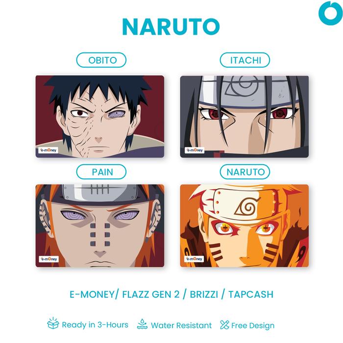 Gambar Kartu eMoney Naruto | e-Money Card Anime Jepang eToll Mandiri (OD1) - Print 1 Sisi, Obito dari Otello Studio undefined Tokopedia