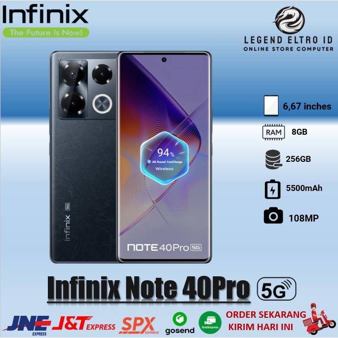 Gambar INFINIX NOTE 40 PRO 5G 8GB 256GB GREEN BLACK -  BLACK dari LEGEND.ELTRO.ID undefined Tokopedia