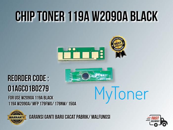 Gambar Chip Toner 119A 150a 150nw mfp178nw 179fnw w2090a MFP 179FWG Black - Hitam dari MyToner undefined Tokopedia
