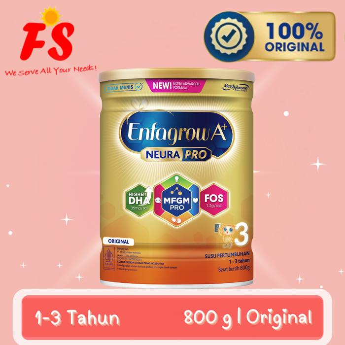 Gambar Enfagrow A+ 3 MFGM Pro Original / Vanila 800 gram (Kaleng) - Original dari Feina Mart undefined Tokopedia