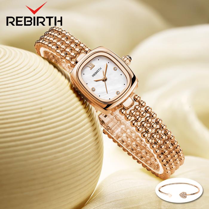 Gambar REBIRTH Jam Tangan Wanita Korea Elegan Jam Gelang Wanita Anti Air Tali Gelang Jam Tangan Cewek - rosewhite dari biden watch ID undefined Tokopedia
