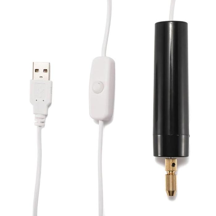 Gambar Termurah !!! Bor Elektrik Mini Portable Micro USB dengan 3Pc Bits dan Kabel USB DC 5V Hand Drill USB/Alat Ukir Grafir/Gerinda Listrik Mini/Pen Ukir - Mini Drill dari LARISANE undefined Tokopedia