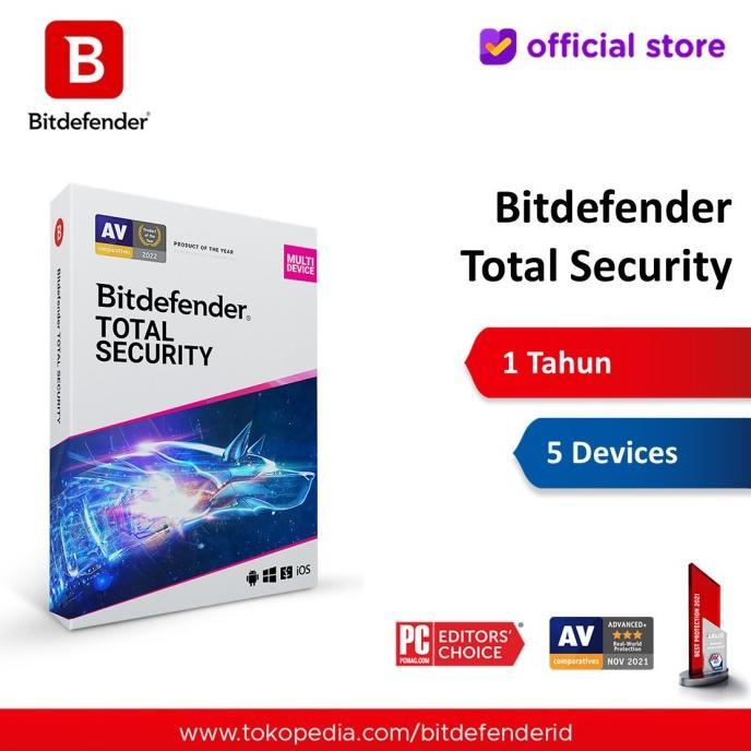 Gambar Software Bitdefender Total Security Terbaik 100% - 10 Devices dari doangaldi undefined Tokopedia