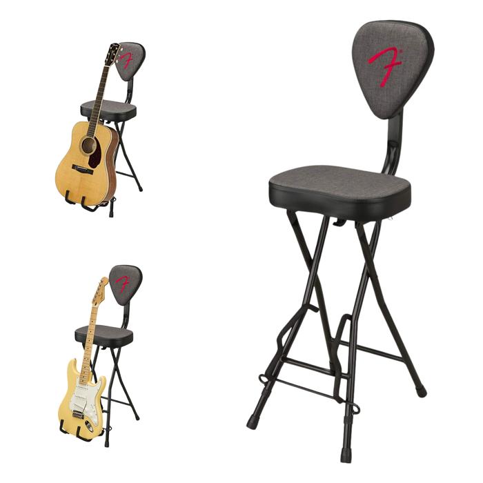 Fender スタンド Fender 351 Seat/Stand Combo Fender 351 Seat and Guitar Stand Combo, Collapsible Design, Removable  Backrest, Gray Tweed Fabric, Non-Slip Feet : : Musical  Instruments \u0026