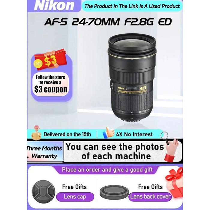 24 70mm Used Nikon Af Lenses Nikon AF-S NIKKOR 24-70mm G ED IF USED