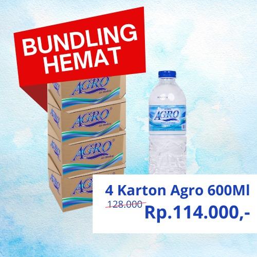Gambar Air Mineral Agro botol 600ml - Bundling Hemat 4 Karton dari Agro Mineral Water undefined Tokopedia