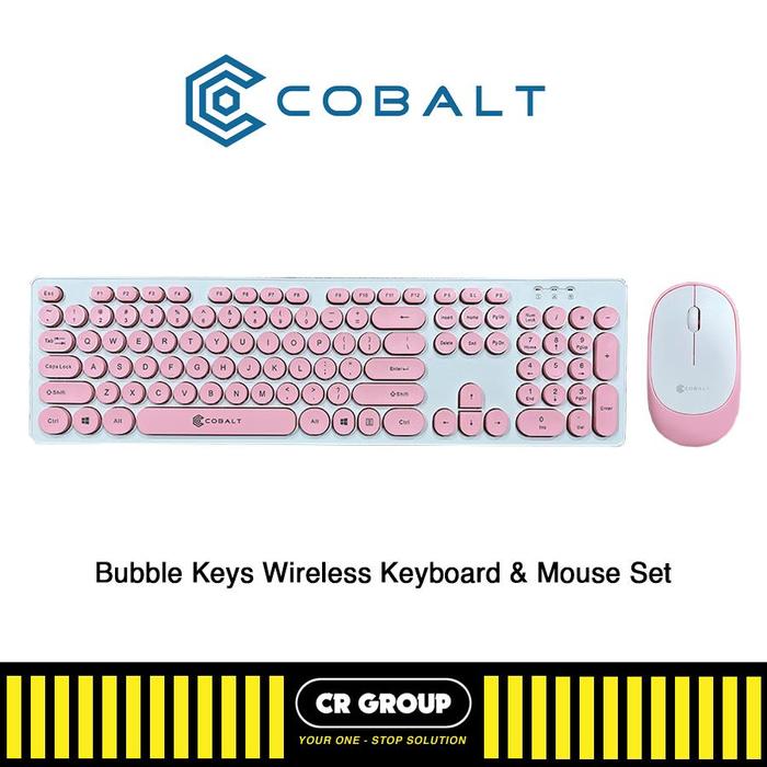 Gambar Cobalt Kombo 2 in 1 Wireless Mouse & Wireless Mekanikal Keyboard 2.4G Office Keyboard Pink & Green - Pink dari CRGroup Store undefined Tokopedia