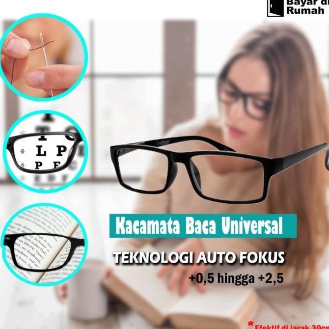Gambar kacamata baca plus dan jalan pria Kacamata Baca Plus AutoFokus Adjust One Power Servise AutoFokus Anti Radiasi One Power Readers Anti UV Frame Bulat untuk Pria dan Wanita KACA MATA BACA BIFOCAL plus kesehatanFrame Bulat Original 100% - KOTAK dari Clith undefined Tokopedia