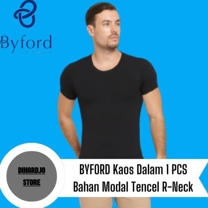 Gambar Byford Kaos Dalam Pria R Neck Isi 1 Pcs Bahan Modal Tencel Super Soft - Hitam, S dari Winsky One undefined 4 Tokopedia