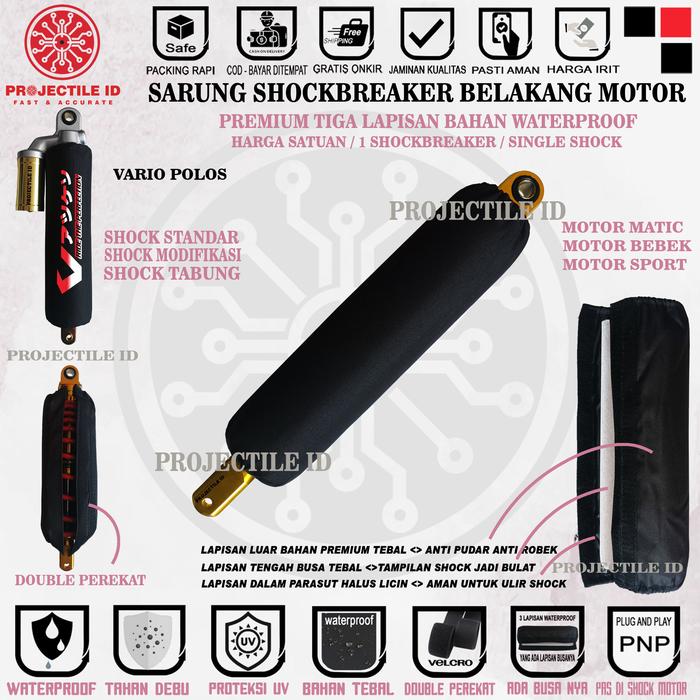 Gambar 3L SARUNG SHOCK VARIO COVER SOKBREKER NEW VARIO PELINDUNG SHOCK BREAKER BELAKANG VARIO TECHNO VARIO CBS VARIO FI ESP VARIO 110 VARIO 125 VARIO 150 VARIO 160 COVER SOK YANG ADA BUSA NYA - VARIO POLOS dari PROJECTILE ID undefined Tokopedia