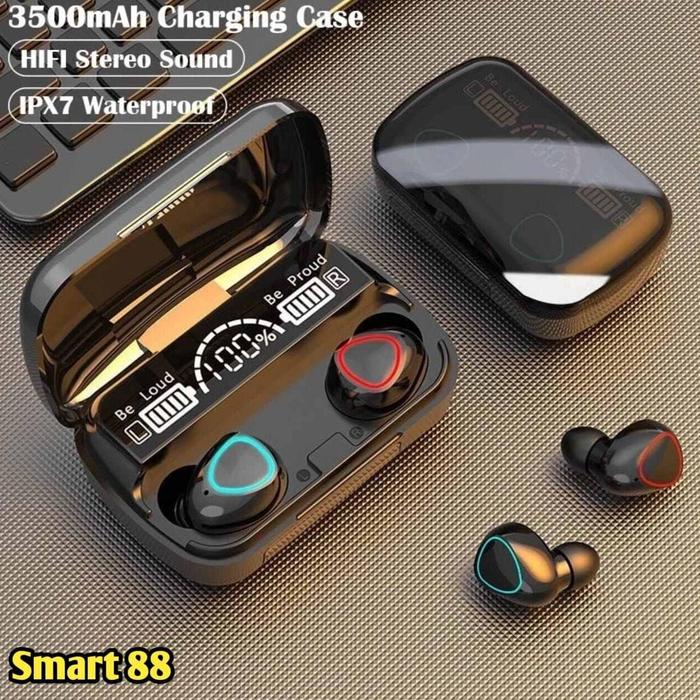 Jual Headset Bluetooth Wireless charger Hp powerbank 3500mah in