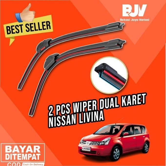 Gambar Wiper Mobil Dual Blade Nissan Grand Livina 2006 2013 Wiper Frameless Dua Karet Universal - LIVINA 2019 dari JOPARTSauto undefined Tokopedia