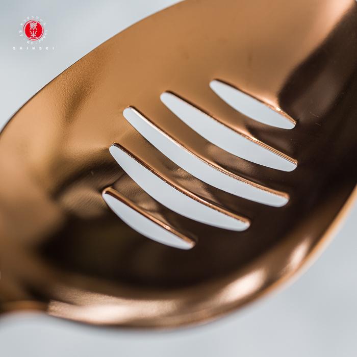 Gambar Slotted Spoon Shinsei Stainless Alat Dapur Sendok - Copper dari Shinsei Indonesia undefined Tokopedia