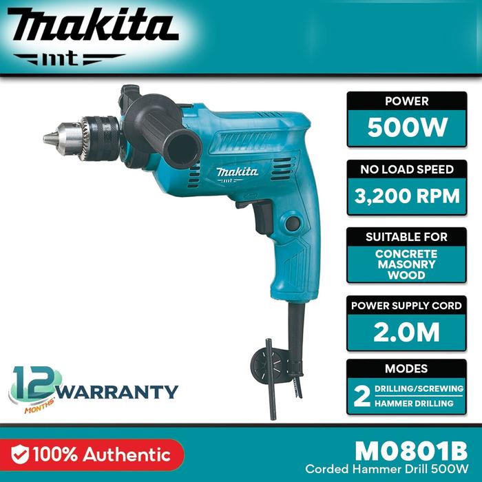 Gambar MAKITA M0801B Mesin Bor Listrik 13mm Impact MT80B - MAKITA M0801B dari Untung Teknik Surabaya_NEW undefined Tokopedia