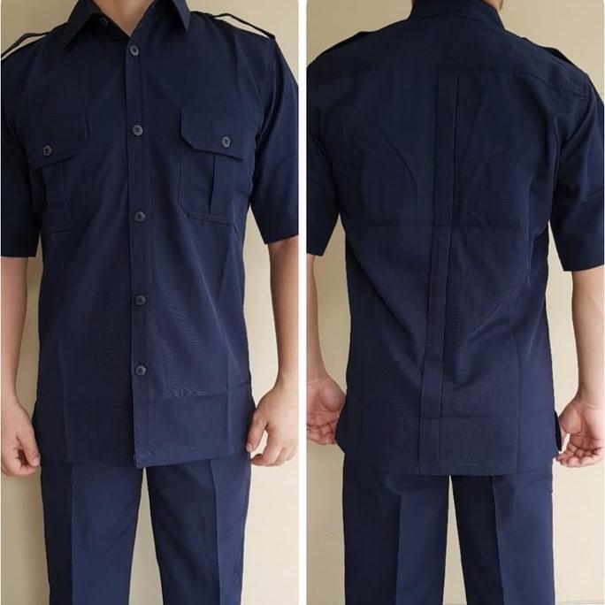 Gambar Stelan Seragam Safari PDH Security Ajudan dan Driver Lengan Pendek - Dongker, S dari SANDYAPEDIA undefined 5 Tokopedia
