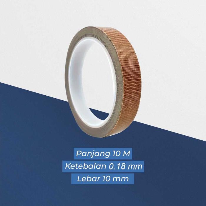 Gambar Solasi Selotip Lakban Isolasi Tahan Panas PTFE Teflon Heat Tape - 10 mm x 10 M dari Glotima undefined Tokopedia