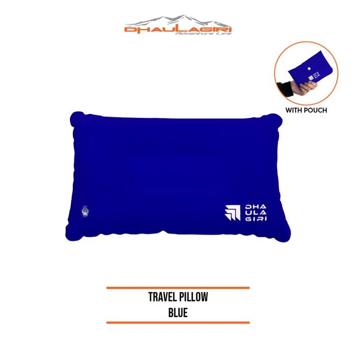 Gambar bantal tiup portable lipat camping hiking travel outdoor dhaulagiri - Biru dari Nyai Outdoor undefined Tokopedia
