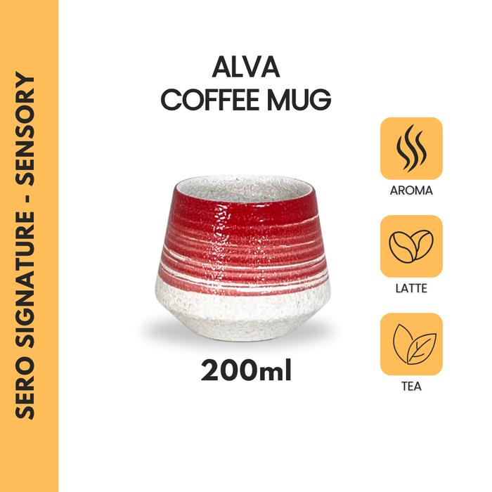 Gambar SERO Alva cup 200ml | Cangkir gelas keramik kopi teh | Coffee tea mug - Red dari Sero.ID undefined Tokopedia