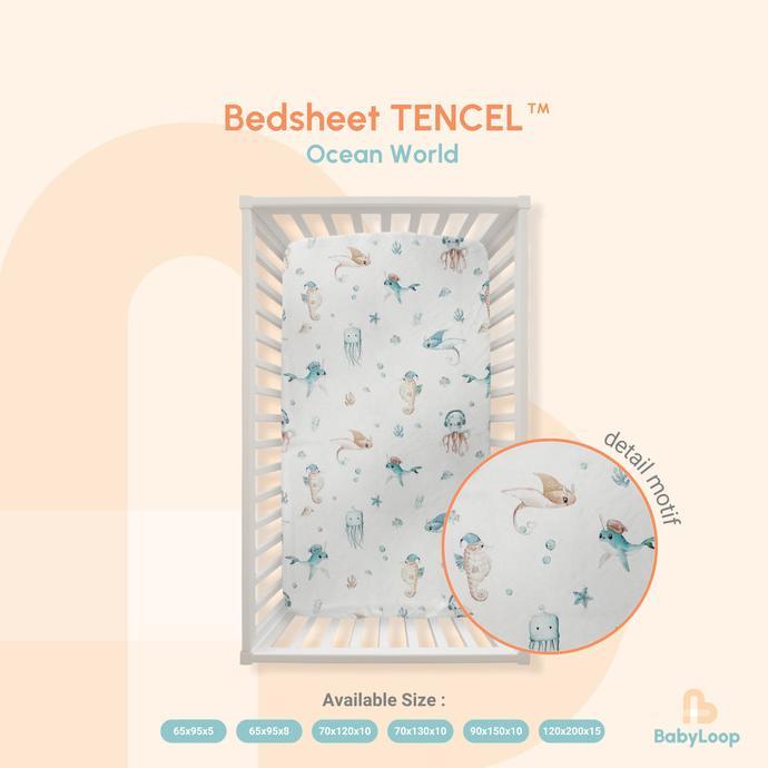 Gambar Sprei Tencel - Tencel Bedsheet Cute - Baby Loop - Ocean World, 65x95x5 dari yandiabdrudemen undefined Tokopedia