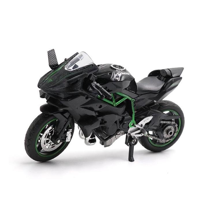 Gambar Miniatur Motor Kawasaki H2R Diecast Motor 1:18 Miniatur Motor Ninja Motor Mainan Anak - Hitam dari Lisurrr shop undefined Tokopedia