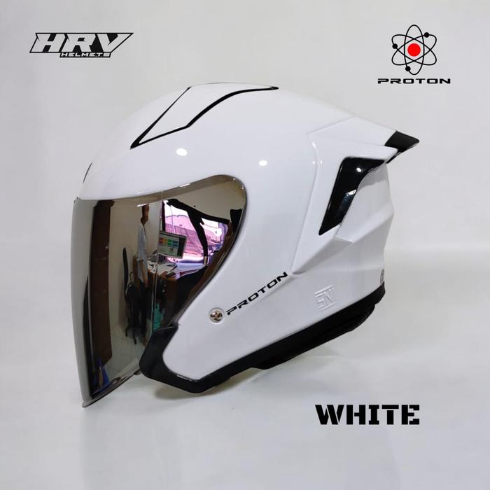Gambar Helm HRV Proton paket Ganteng Original - Putih, SMOCK L dari L.AB.G MHS undefined Tokopedia