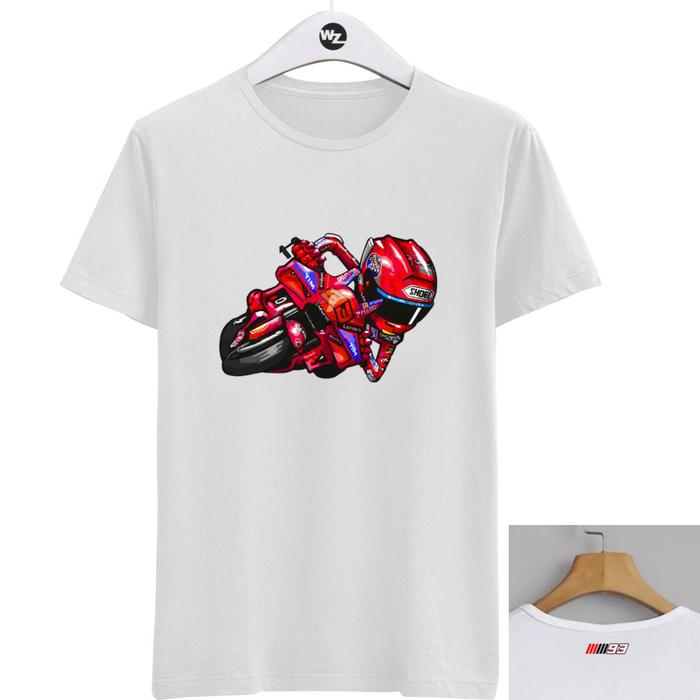 Gambar Baju Kaos Cotton Katun High Quality BUKAN COMBED MotoGP Series Balap | MM93 DUCATI RACING Marc Marquez - Putih, XS dari Ryu Apparel undefined Tokopedia
