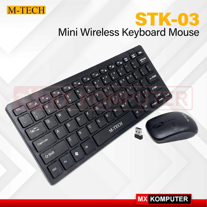 Gambar Keyboard Wireless Mouse Wireless Mini M-Tech STK-03 M-Tech STK03 - Hitam dari MXKomputer_NEW undefined Tokopedia