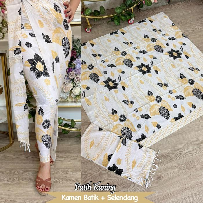 Gambar Baju adat bali kain kamen batik khas bali - putih pink dari Baju Bali Jegeg undefined Tokopedia