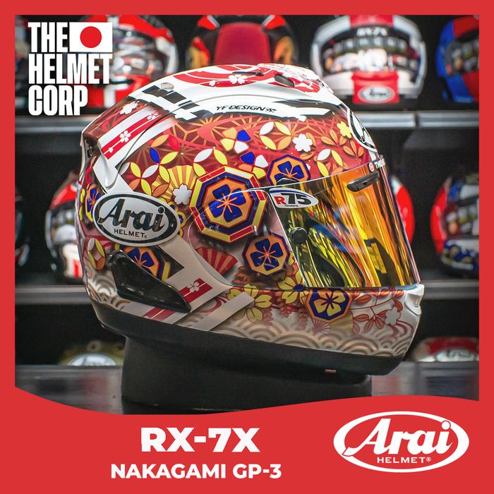 Jual ARAI RX7X NAKAGAMI GP3 FULL FACE MOTOGP HELMET RX-7X NAKAGAMI