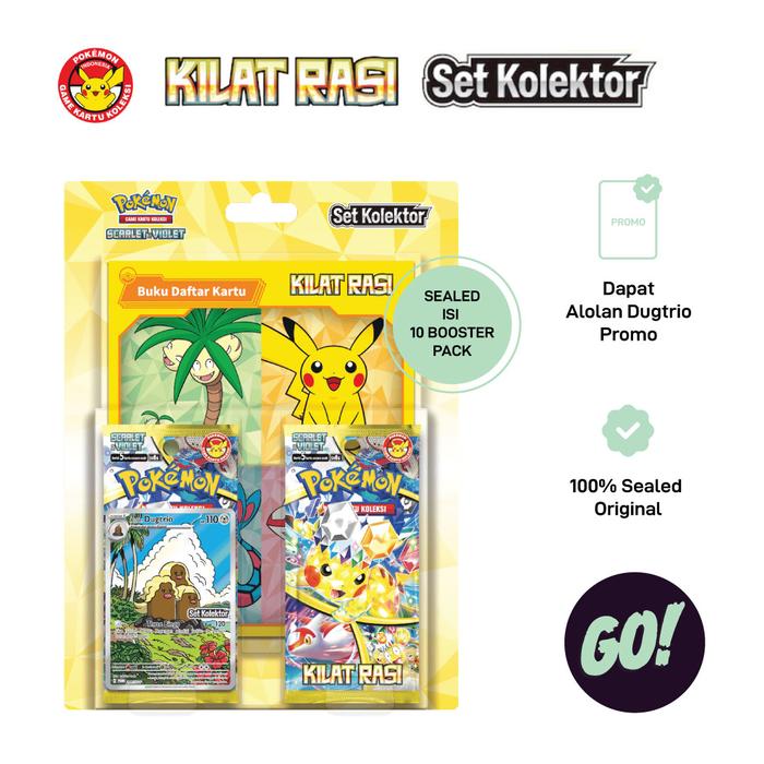 Gambar Set Kolektor Kilat Rasi | 10 Pack Booster | Pokémon Game Kartu Koleksi Scarlet & Violet dari GeekingOut undefined Tokopedia
