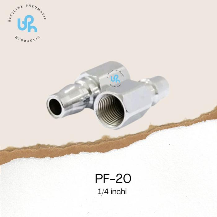 Gambar PF AIR QUICK COUPLER MALE CONNECTOR COMPRESSOR DRAT FEMALE TYPE PF - PF20 dari BestlinkPneumaticHydraulic undefined Tokopedia
