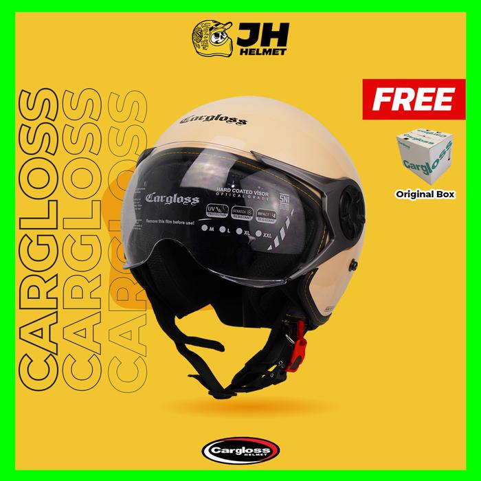 Gambar Helm Cargloss YR Krem/Avorio Naiade (Half Face/Helm Retro/Classic) - M dari Jual Helm undefined Tokopedia