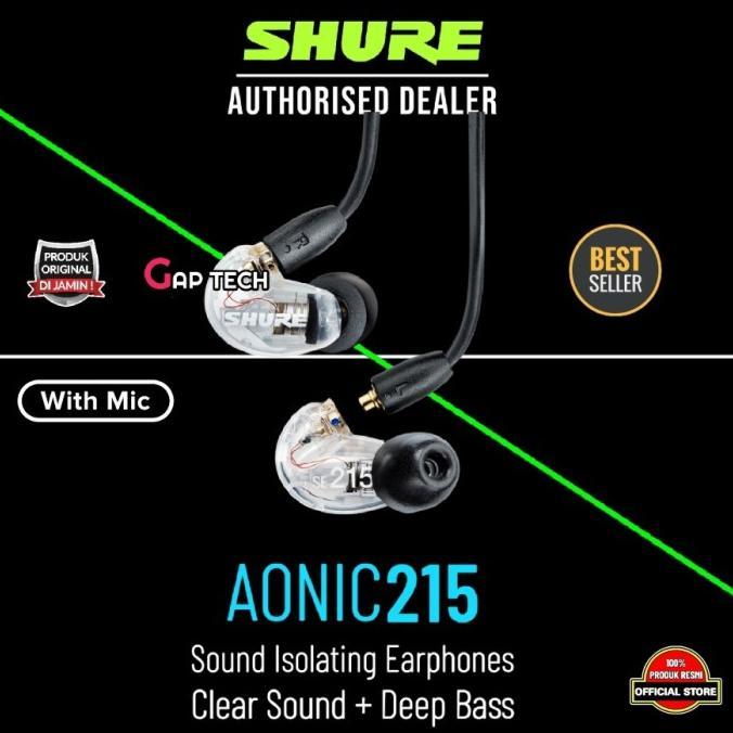 Gambar Shure SE215 / SE 215 Sound Isolating Earphones - AONIC 215-CLEAR dari V_store85 undefined Tokopedia