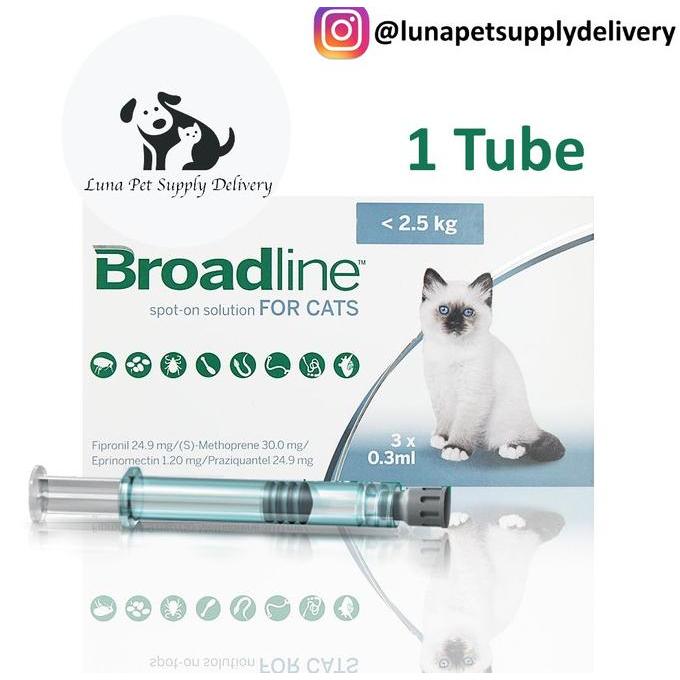 Gambar OBAT KUTU, PINJAL, SCABIES & CACING KUCING BROADLINE S DIBAWAH 2,5 KG - 1 Tube dari potsikan undefined Tokopedia