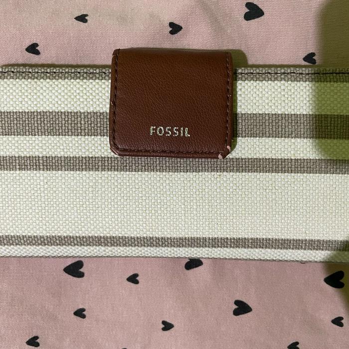 Dompet Fossil Madison Tab Clutch Neutral Stripe Original - Main Image