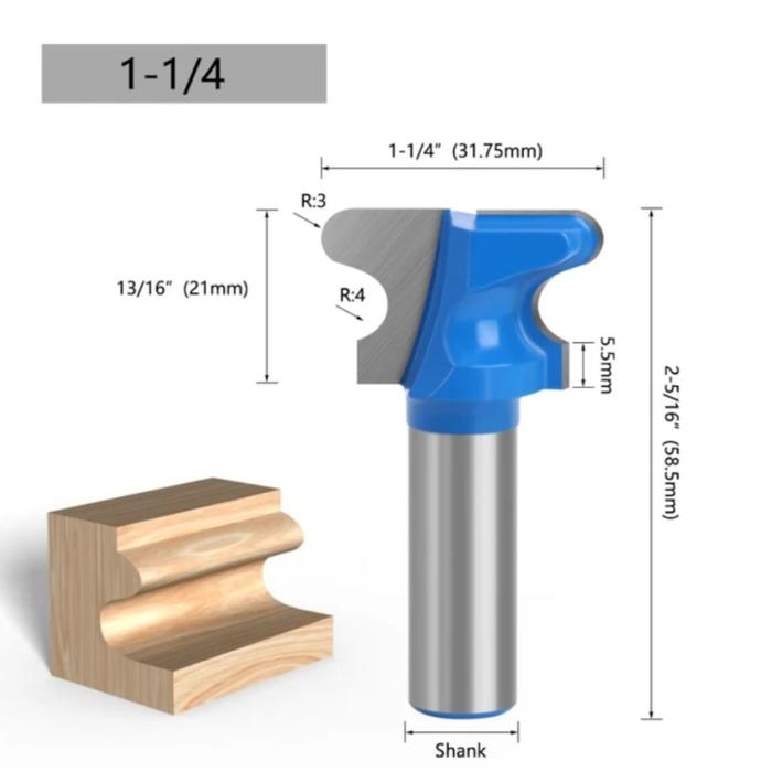 Jual Mata Profil Router Double Finger Joint Bit Shank 1/2 Inch Finger ...