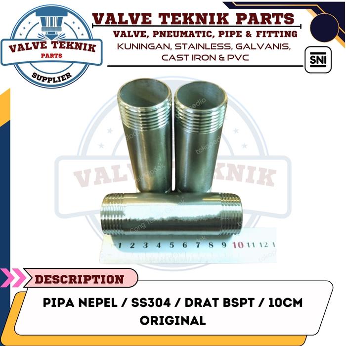 Pipa Part Term Jual PIPA NEPEL STAINLESS 1/2 inch - 20cm - Jakarta Barat - VALVE ...