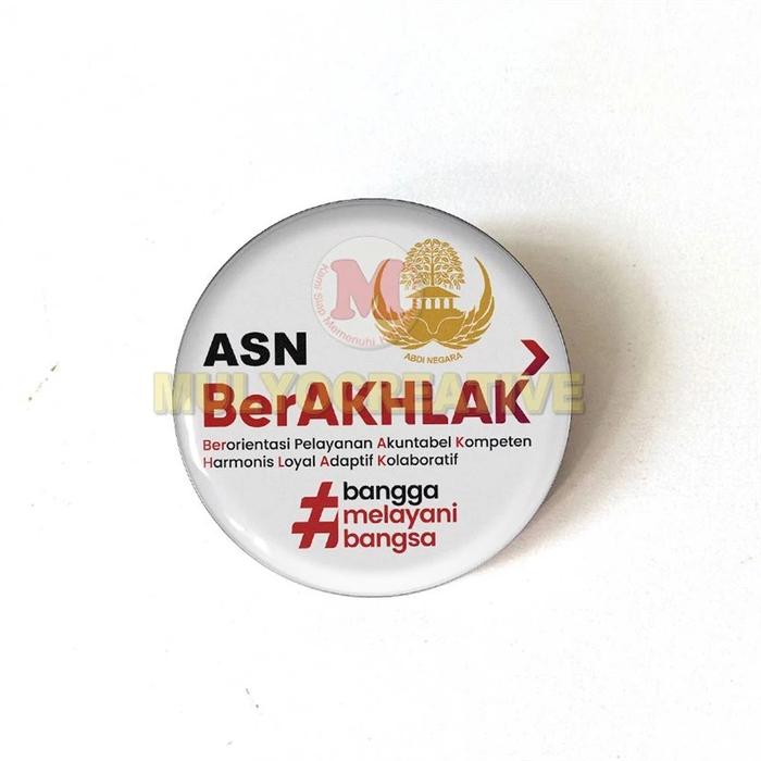 Pin Asn Jual Pin ASN Berakhlak Pin Bros Berakhlak Lapis FIber - Kab. Banyumas ...