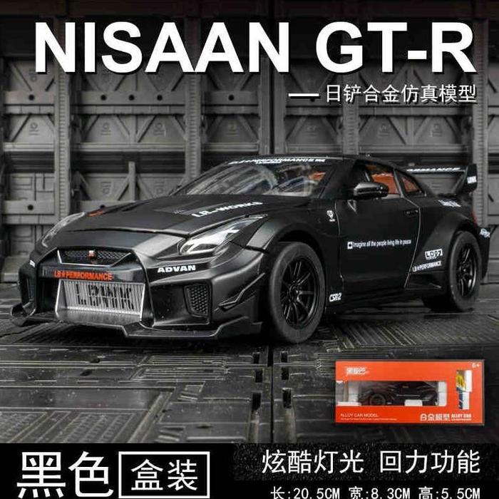 Gambar TWH Diecast Miniatur Nissan R35 GTR LBWK CSR2 By Black Mamba Ukuran 1:24 & 1:32 PLUS FIGURE Untuk Hadiah & Koleksi - R35 Black 1:24 dari Lisurrr shop undefined Tokopedia